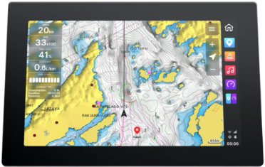 Q Display 16 — chartplotter Serie Q, vista frontale
