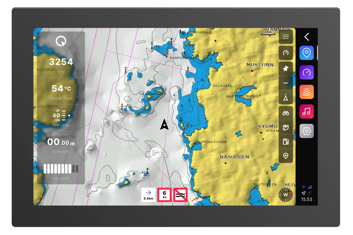 Q Display 12 — chartplotter Serie Q, split view cartografia + sonar